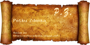 Petku Zdenka névjegykártya